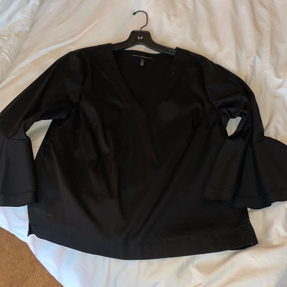 White House Black Market Blouse 12 .. nice stretch cotton